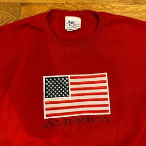 Vintage Mccc Sport US Flag America Patriotic Embroidery Red Men’s 2XL XXL